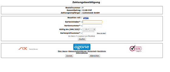payment page